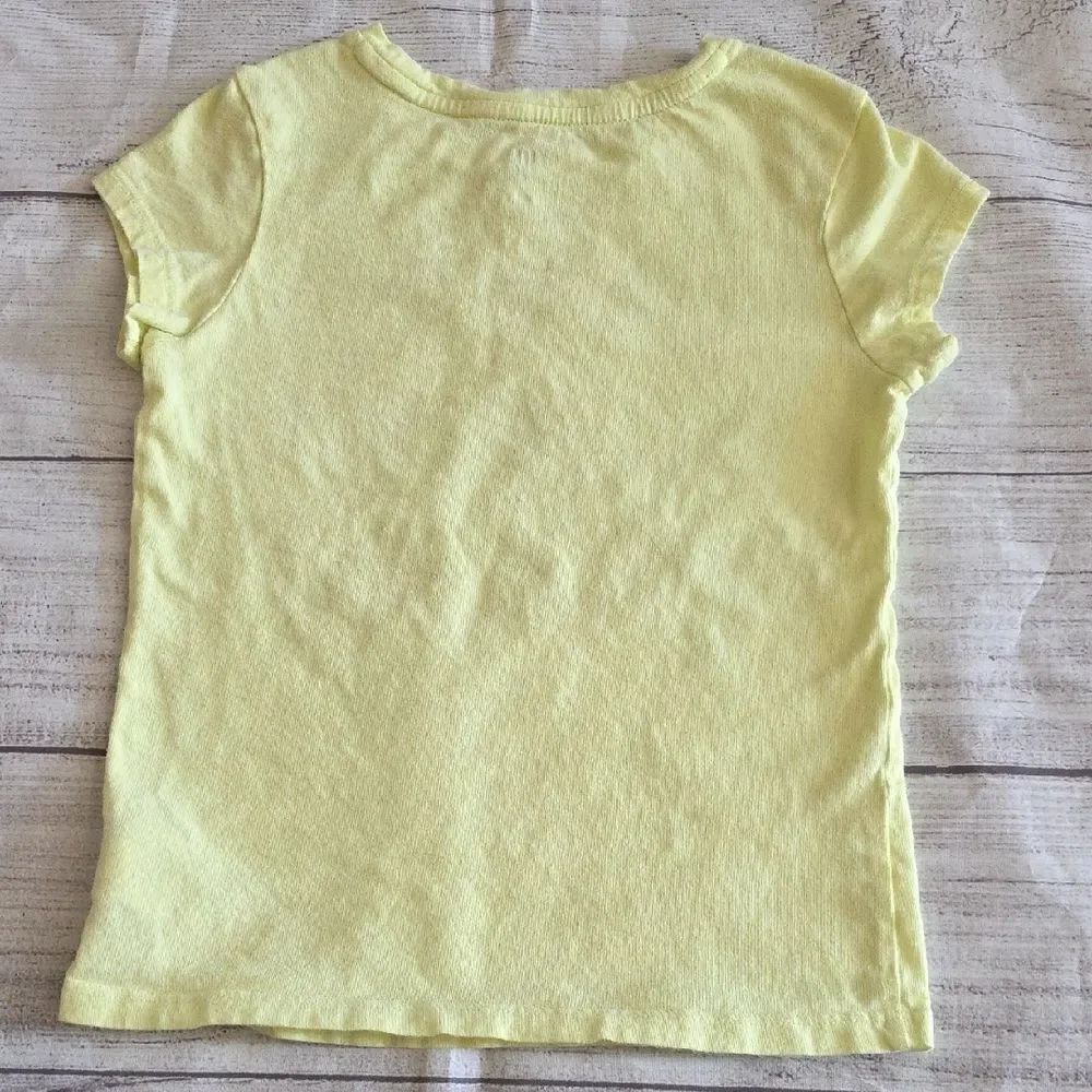 GAP Yellow and Blue Heart Pattern Short Sleeve Tee - Picture 4 of 4